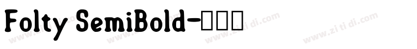 Folty SemiBold字体转换